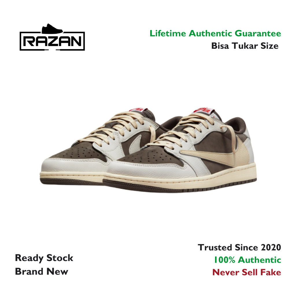 Air Jordan 1 Low OG Travis Scott Reverse Mocha 100% Authentic Original