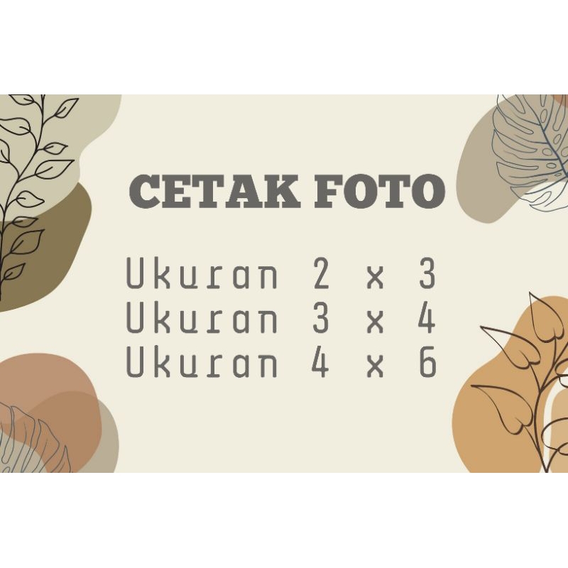 

Cetak Foto ukuran (2 x 3 , 3 x 4 , 4 x 6)