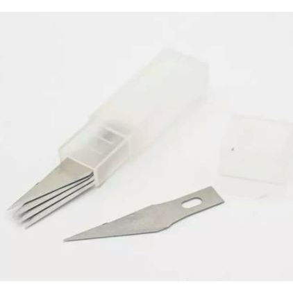

Refill Mata Pisau Pen Cutter SET 5pcs Isi Ulang Pemotong Kertas Stiker Alat Potong HPL PVC Sheet