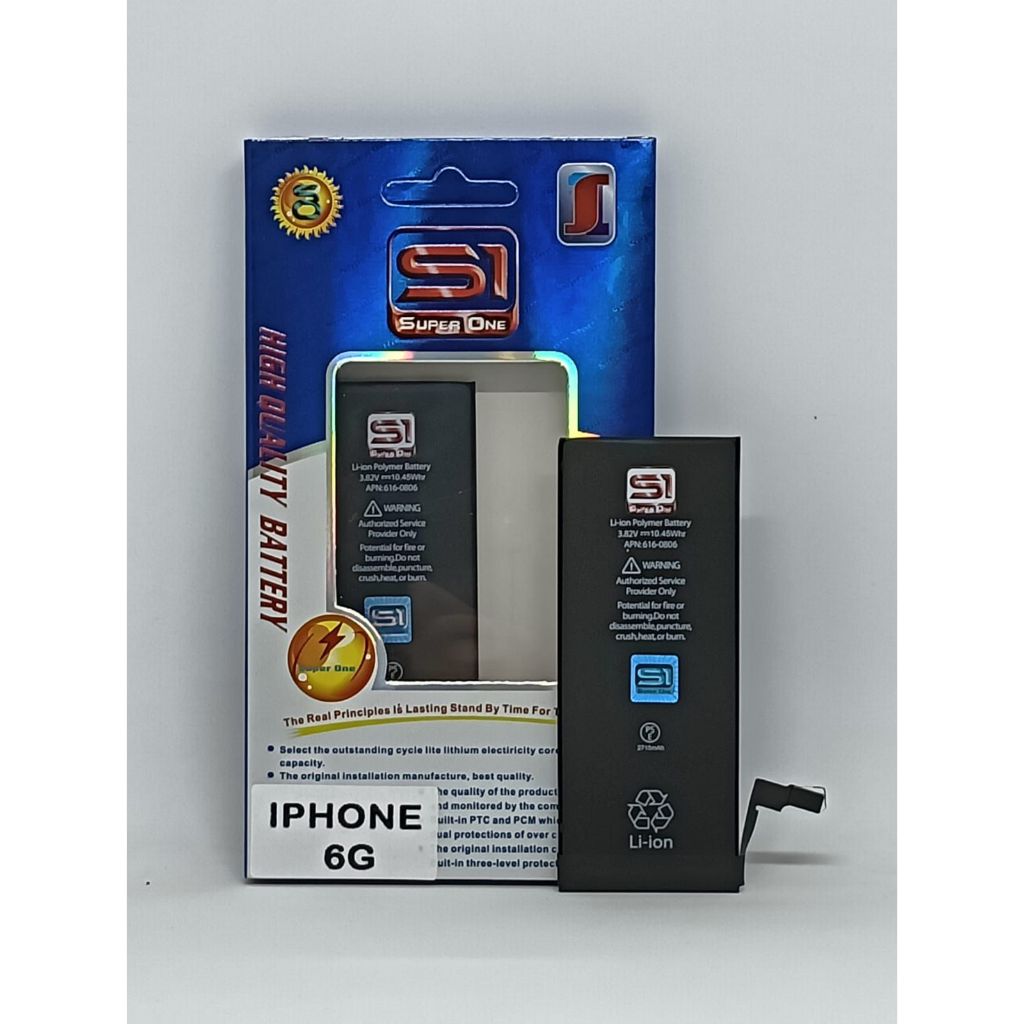BATERAI DOUBLE POWER SUPER ONE IPHONE 6G - BATRE IPHONE 6G