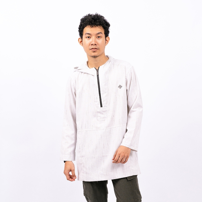 Hisyam Koko Kurta Hoodie Pria Lengan Panjang Bilal