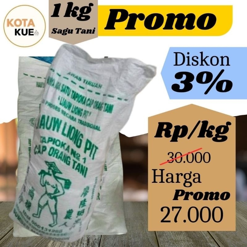 

Sagu tani tepung tapioka 1kg kemasan repack