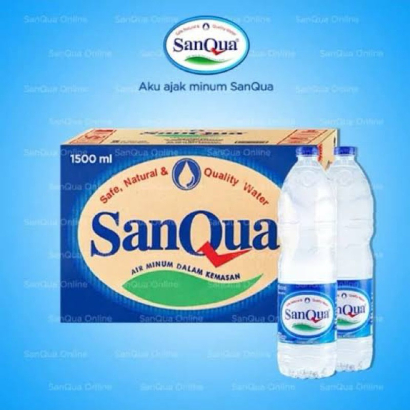 

SanQua Air Mineral botol 1500ml isi 12 botol