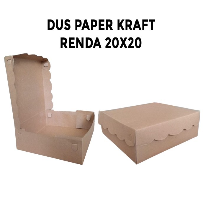 

Dus Box Nasi Kraft Renda 20X20X7 - 50PCS