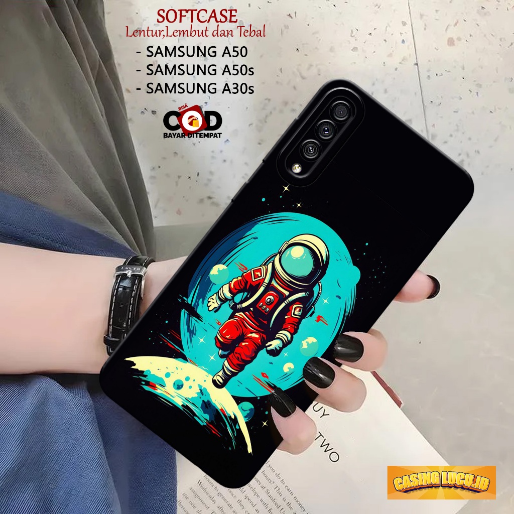 Case Hp Samsung A50 / A50s / A30s Terbaru Fashion Case Astronot Casing Samsung A50 / A50s / A30s Sof