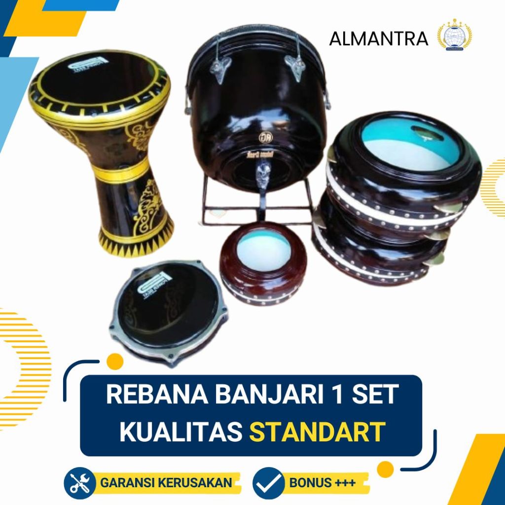 Alat Rebana Hadroh 1 set Murah BERGARANSI untuk Sholawatan