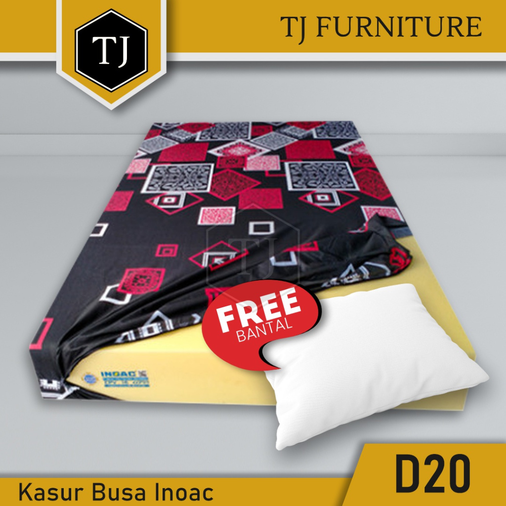 Kasur Busa INOAC - Matras - D20 EOQ Tebal 20 cm & 15 cm Uk 90x200 - 120x200 - 160x200 - 180x200