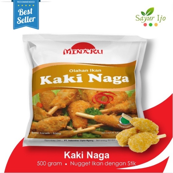 

MINAKU Kaki Naga 500 Gram / Pack Fresh Frozen Seafood Baso Nugget Olahan Ikan