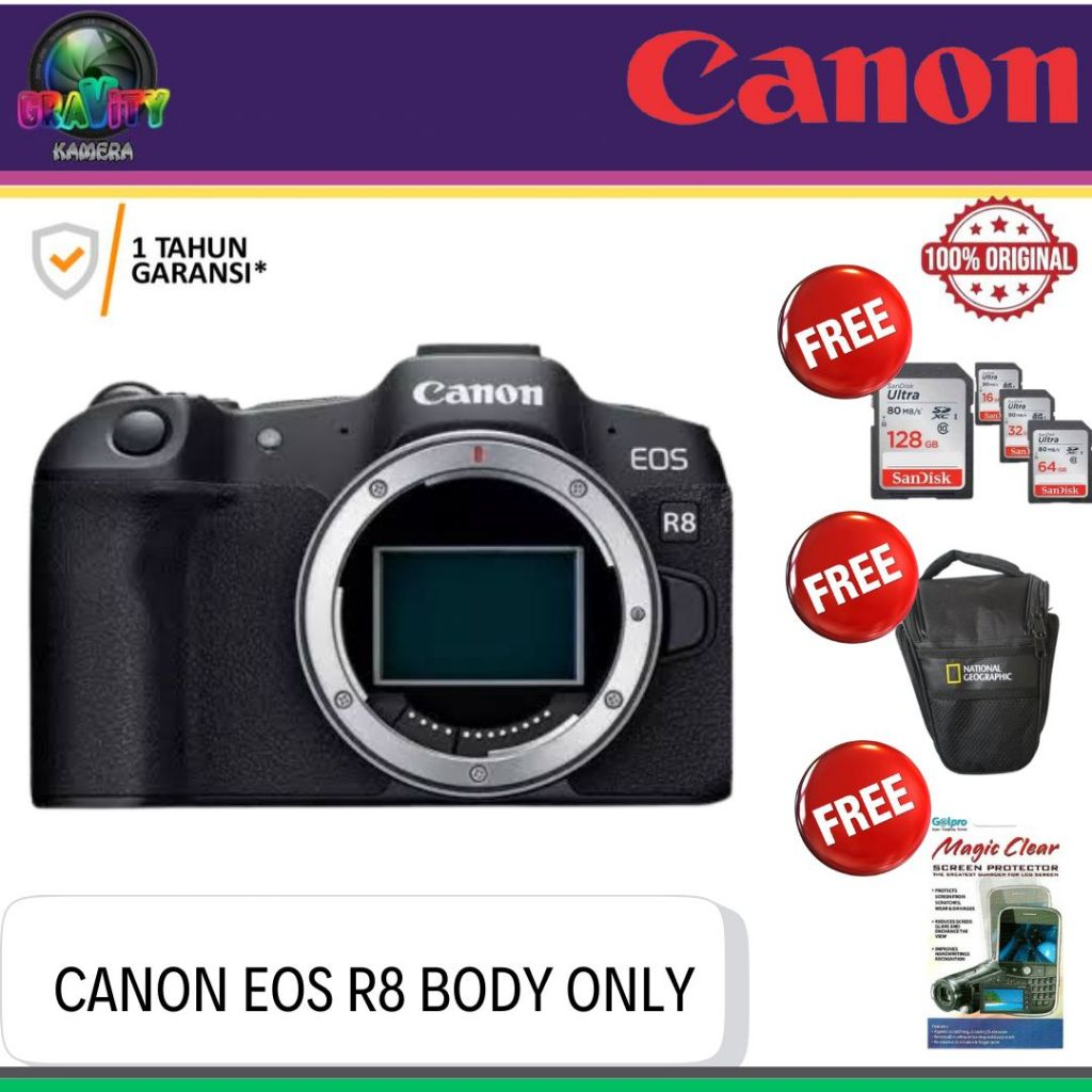 CANON EOS R8 BODY ONLY / CANON EOS R8 MIRRORLESS CAMERA
