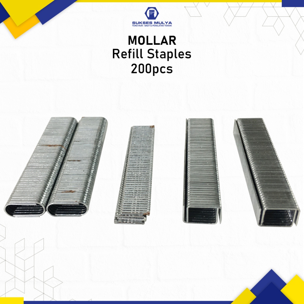 

MOLLAR Refil Staples 3in1 For Staple Gun Mollar