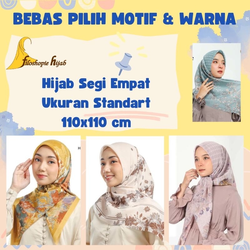 hijab persegi / kerudung / jilbab segi empat / umama / katun