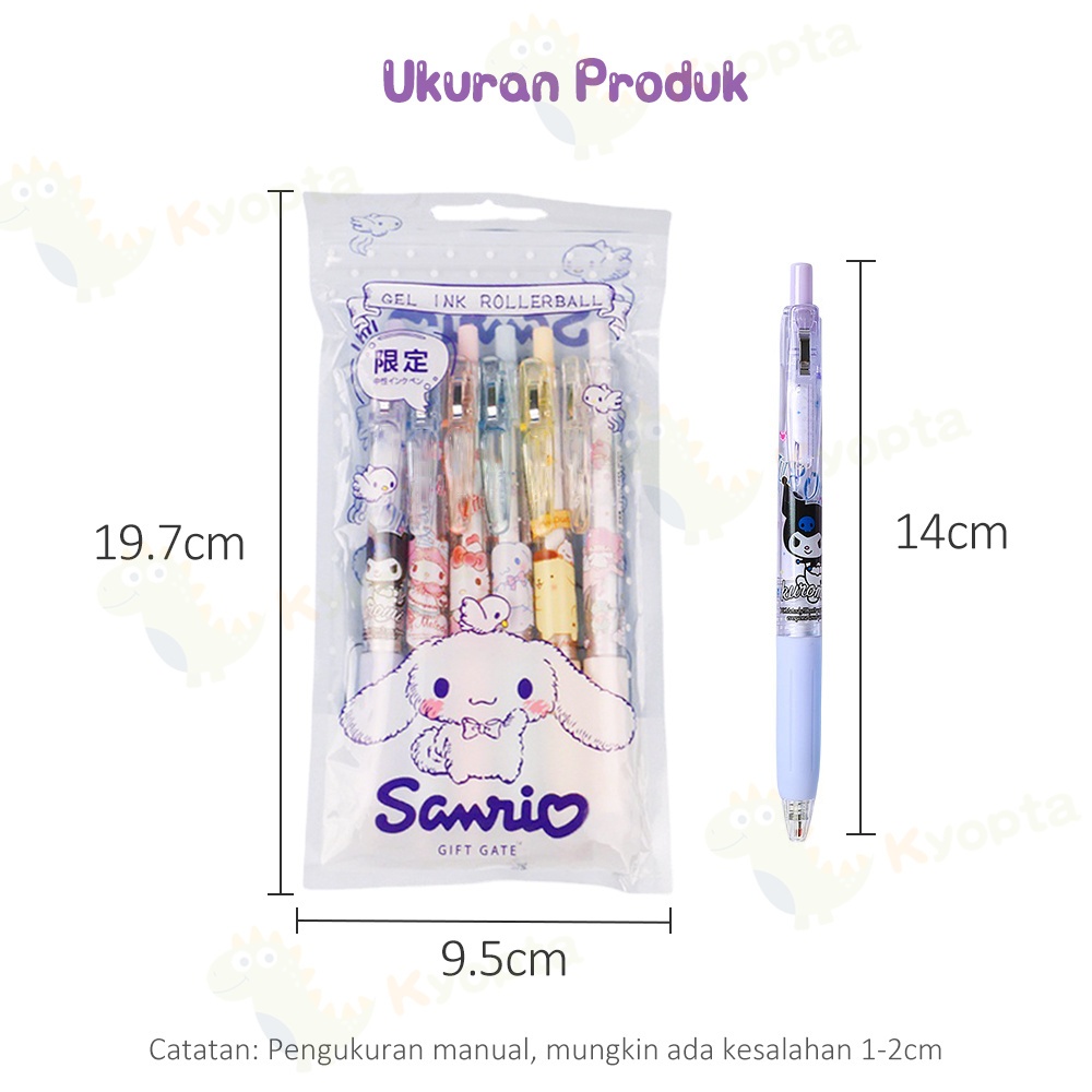 

Pulpen Pen Pena Ballpoint Gel Mekanik 0.5mm Sanrio Aesthetic