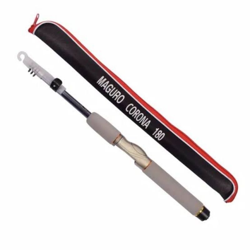 Joran Telescopic Maguro Corona Silveria Lentur Joran Udang