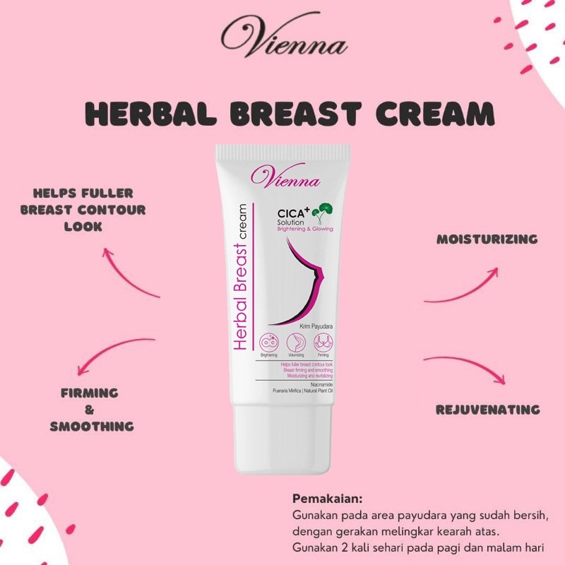 PEMBESAR DAN PENGENCANG PAYUDARA KENDUR YANG PALING AMPUH PERMANEN AMAN BPOM VIENNA HERBAL BREAST CR