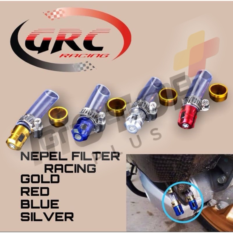 NEPEL PEMBUANGAN FILTER RACING UNIVERSAL VARIO NMAX AEROX SCOOPY BEAT PCX SELANG COVER CNC RADIATOR