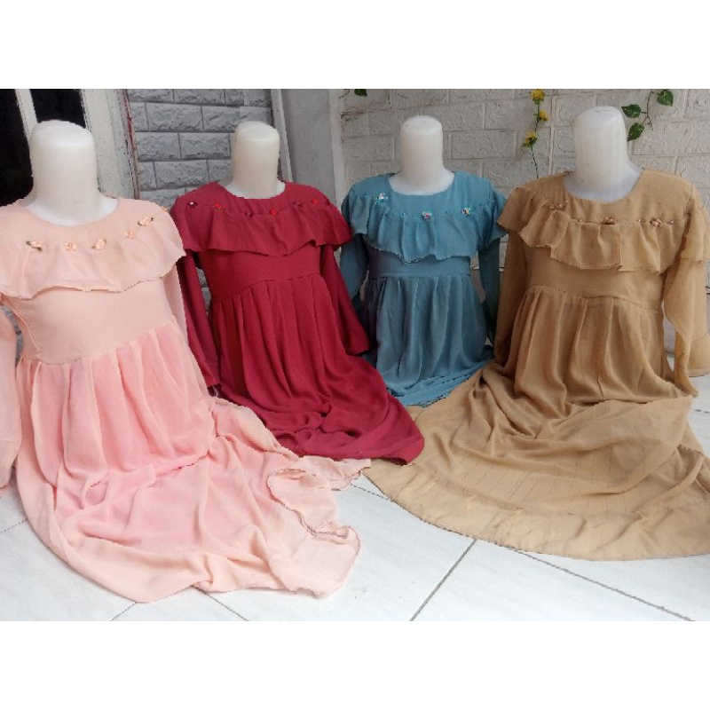 GAMIS PESTA ANAK MEWAH. GAMIS ANAK TERBARU. Pakaian anak pesta. Gamis anak Tanggung. GAMIS ANAK MURA
