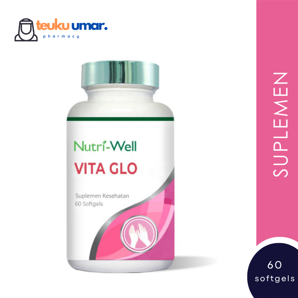 [Vitamin Kulit] Nutriwell Vita Glo 60 Softgels | Anti Aging Melembabkan Kulit Kering