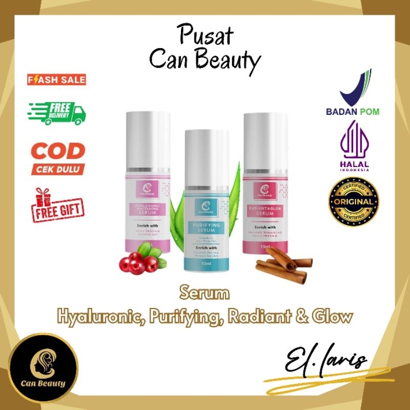 (FREE GIFT) Can Beauty BESTIE SERUM , BPOM , HALAL (100% ori) Skincare CanBe El laris