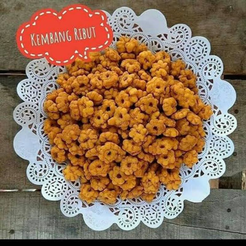 

SNACK RIBUT/JAJANAN JADUL RIBUT/SNACK JADUL/SNACK KEMBANG RIBUT 250GR