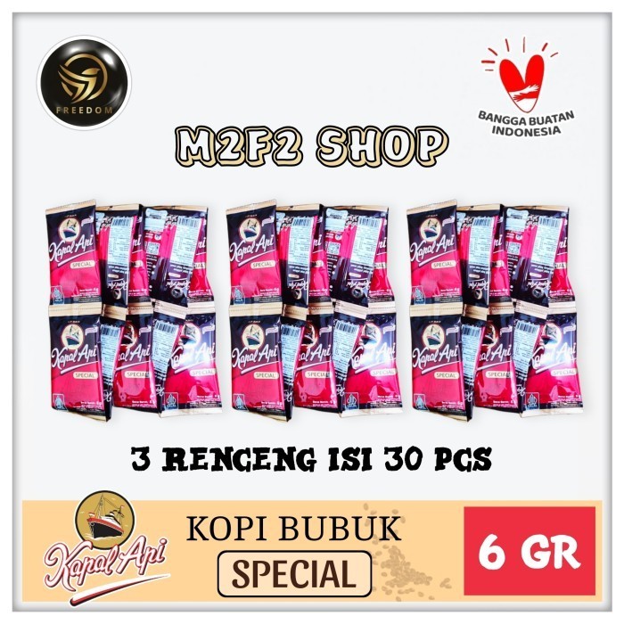 

Kopi Kapal Api Murni Special Original Sachet - 6 gr (Kemasan 3 Renceng)