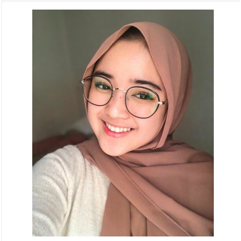 Kacamata Frame Wanita Minus Model Bulat Gagang Telinga dilapisi dengan Karet