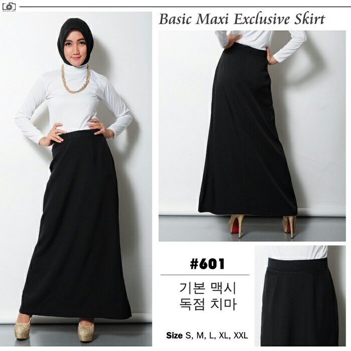 Bawahan Rok Wanita Hitam Model Rok Span/Rok.A Poliester/Wol Strech