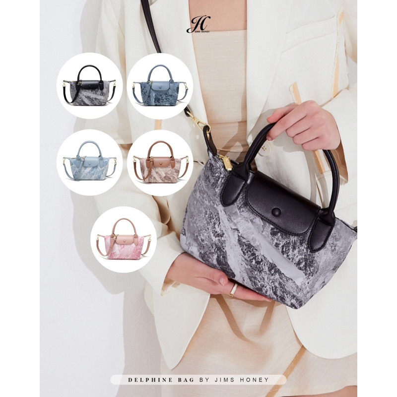 DELPHINE BAG JIMSHONEY TAS WANITA TAS SELEMPANG TAS MOTIF MARBLE
