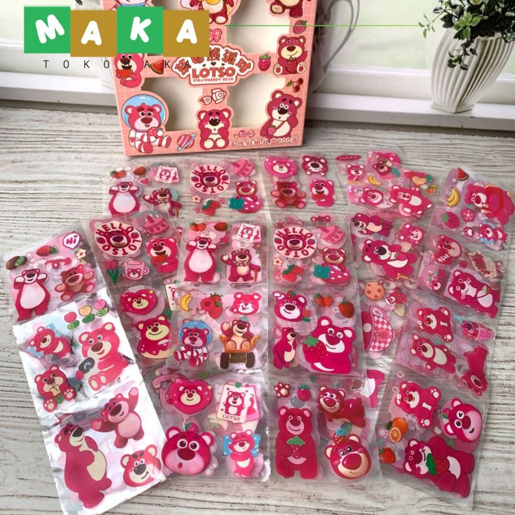 

STIKER 100 LEMBAR LOTSO ST-1196 stiker anti air lotso sticker vinyl transparant perlengkapan DIY kreatif