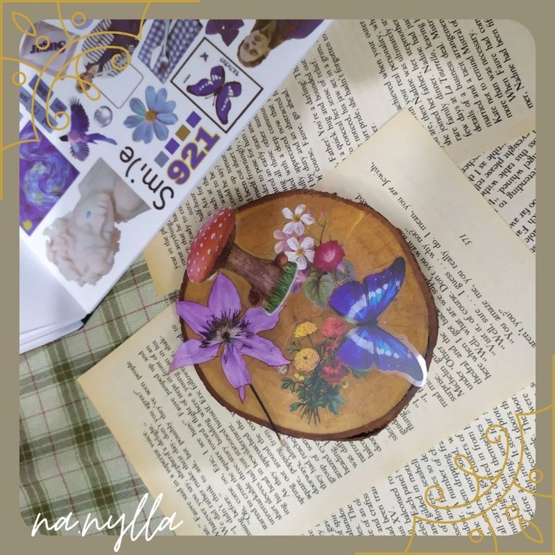 

5 Sheets Random Cottage Floral Plant Pet Pattern Sticker