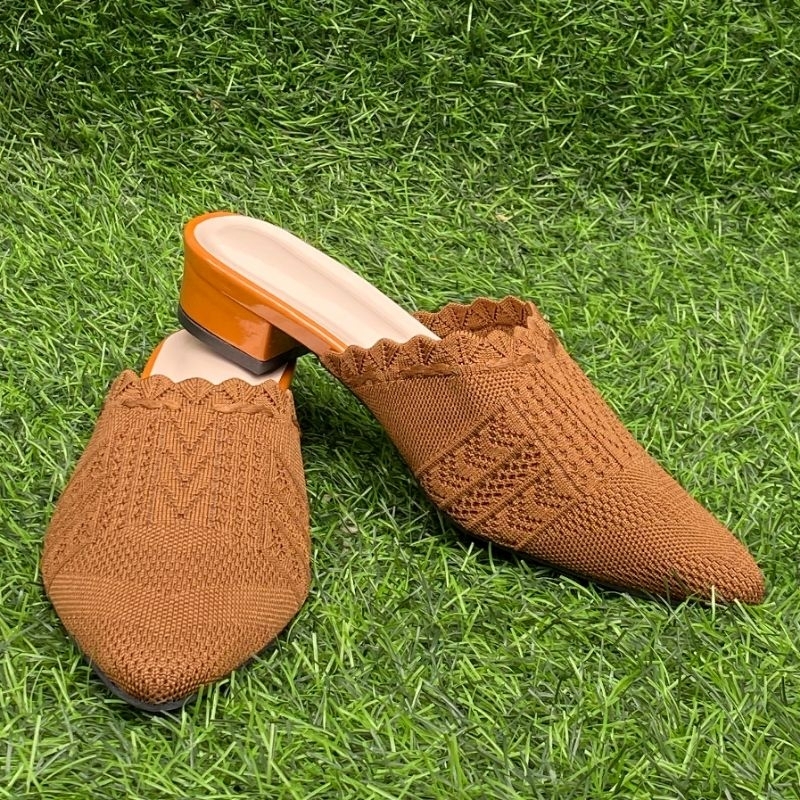 Sepatu Sandal upper rajut ukuran jumbo 37-42//sendal Sepatu heels wanita//sendal wanita hak 3cm