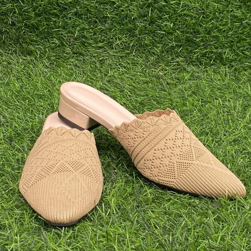 Sepatu Sandal upper rajut ukuran jumbo 37-42//sendal Sepatu heels wanita//sendal wanita hak 3cm