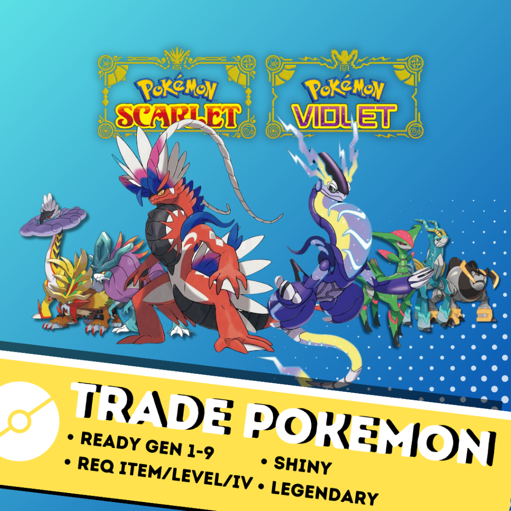 Trade 400 Pokemon Legendary Shiny Custom - Pokemon Scarlet Violet (Nintendo Switch)