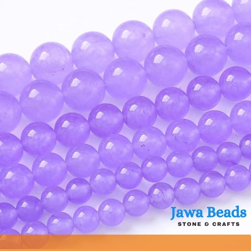 Manik Batu Ungu Lavender 8mm Kecubung ungu muda