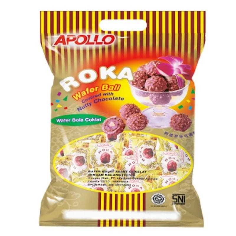 

NARAYA APOLLO ROKA WAFER BALL 50pcs / BOLA WAFER COKLAT / SNACK LEBARAN