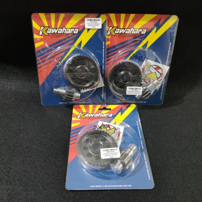 GIGI RASIO KAWAHARA TERSEDIA UKURAN GEAR RASIO 14 40 - 14 41 - 14 42 BUAT MOTOR YAMAHA CARBU MIO SPO