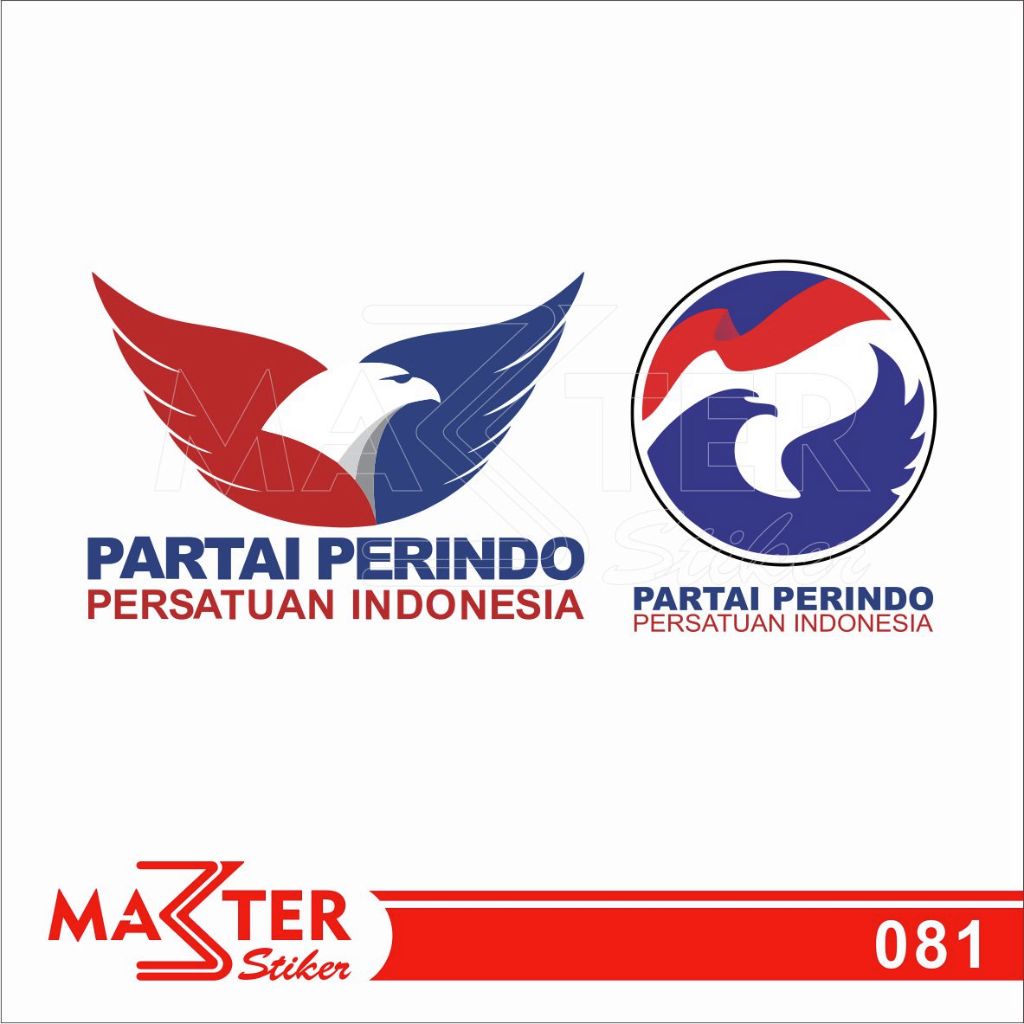 

081 - Stiker Logo Partai Perindo, Sticker Vinyl, Premium, Tahan Air, Termurah, dan Bisa Custom