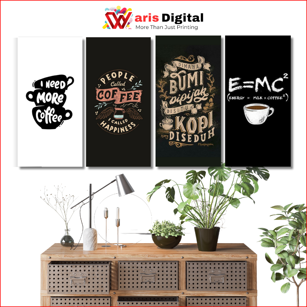 Hiasan Dekorasi Decor Wall Poster Dinding Ruangan Ruang Tamu Kamar Pria Cowok Cewek Cafe Kafe Coffee