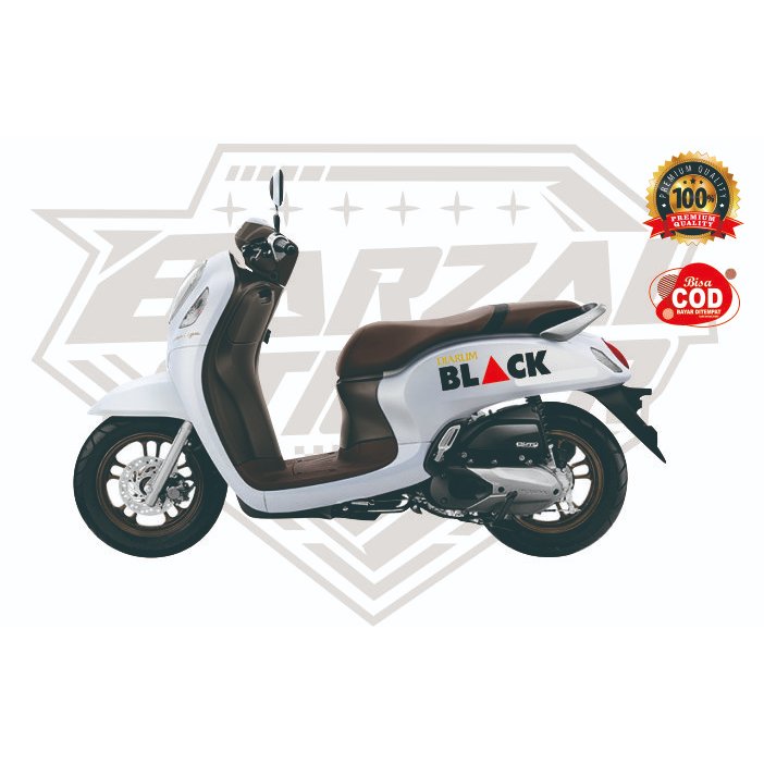 CUTTING STICKER STRIPING SCOOPY LOGO DJARUM BLACK