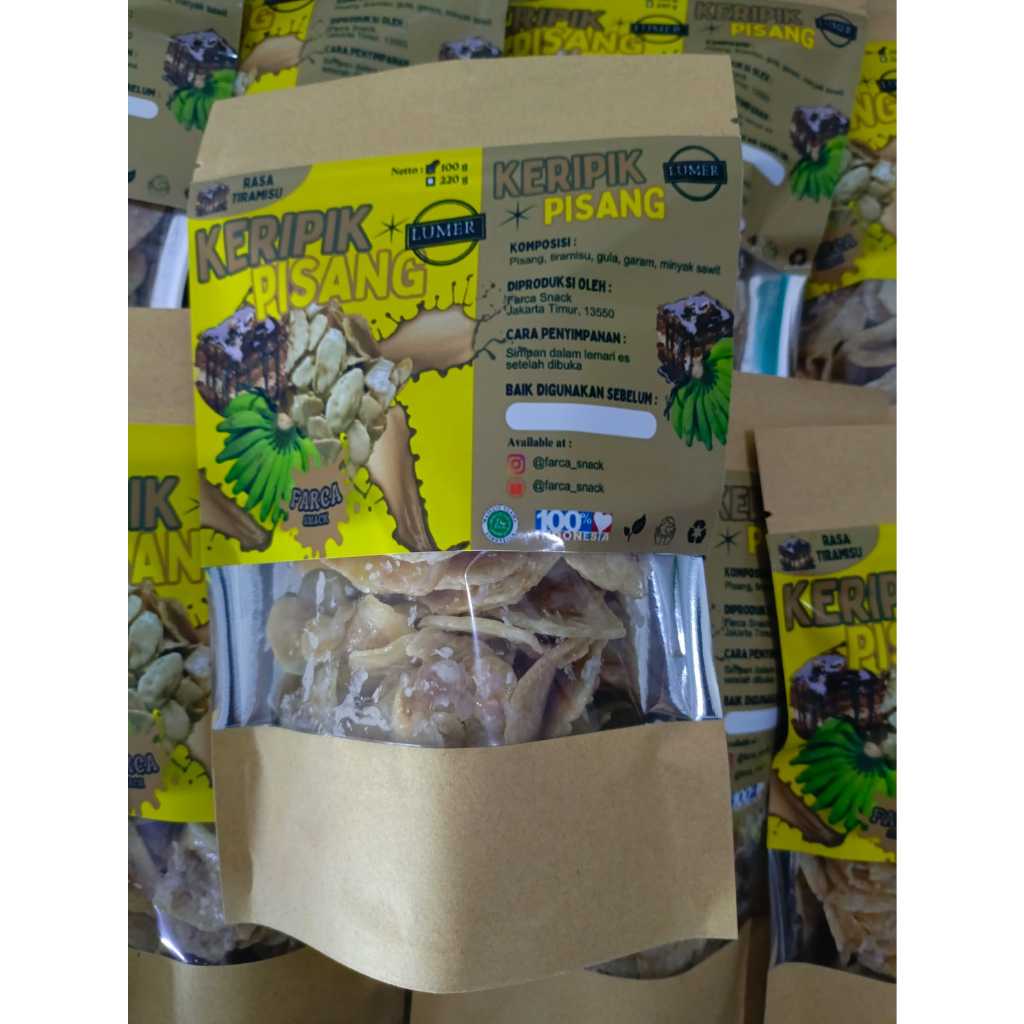 

220 gram Keripik Pisang Lumer Tiramisu By Farca Snack