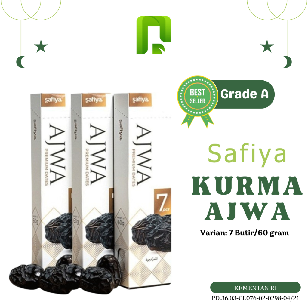

Kurma Ajwa 60 gr Favorit Nabi | Kurma Nabi Manis Kualitas Premium Makanan Diet Sehat Terbaik Original