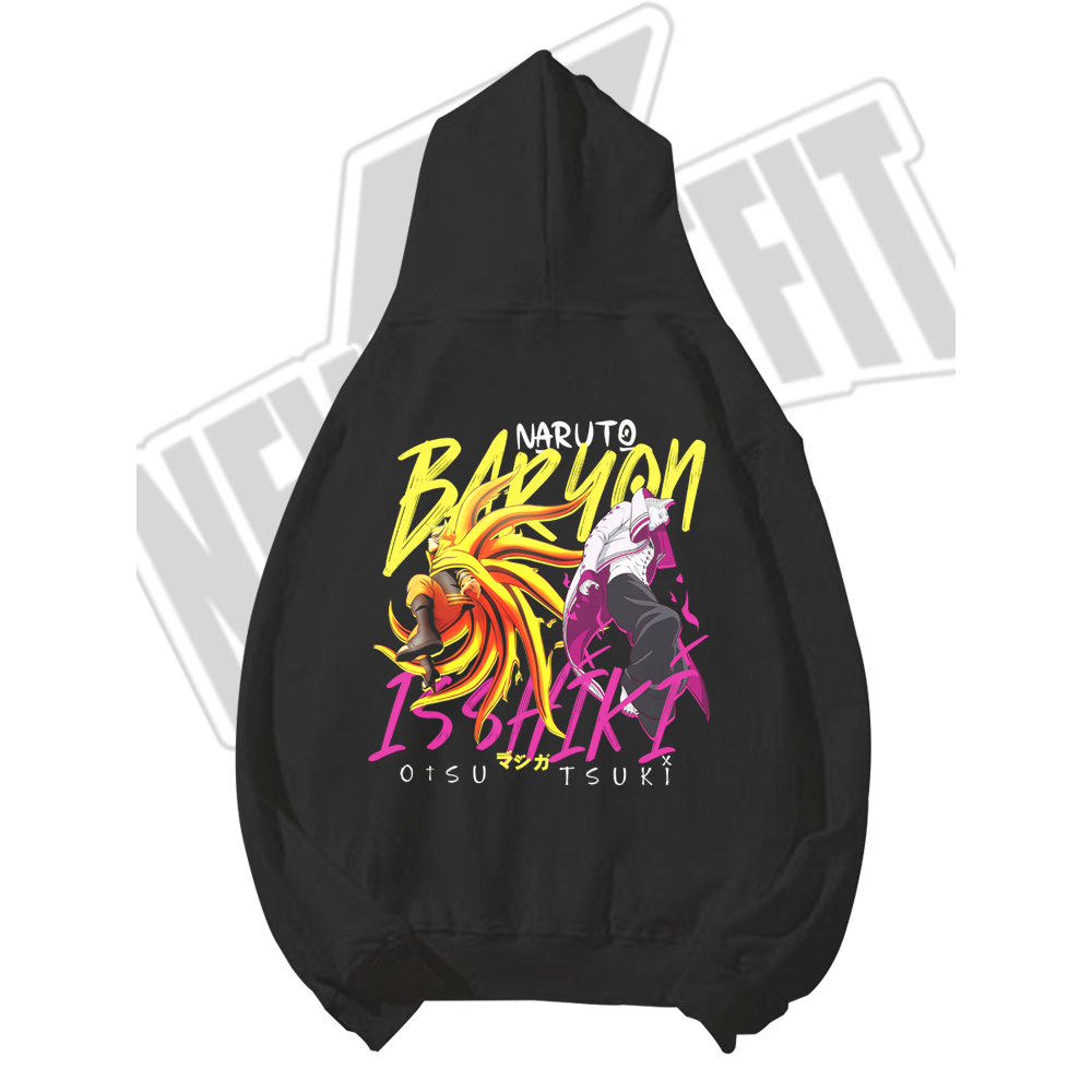 Hoodie Jumper Sweater Hodie Distro Anime Pria NARUTO BARYON MODE VS ISSHIKI OTSUTSUKI KAWAKI BORUTO 