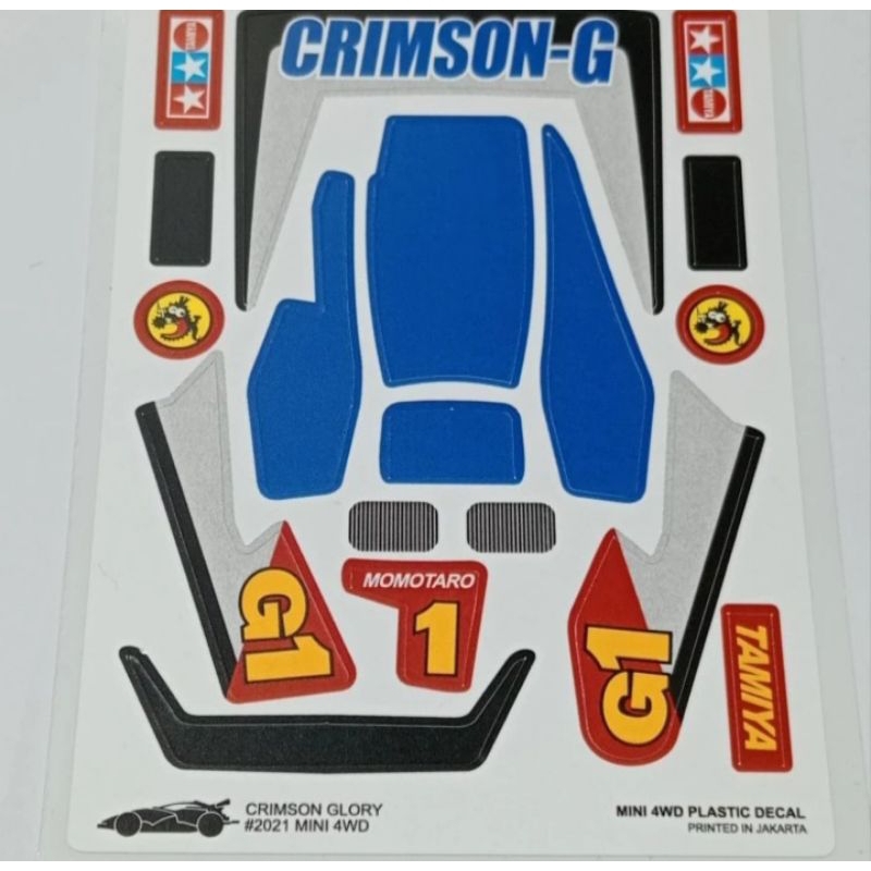 DECAL MINI 4WD CRIMSON GLORY STICKER TAMIYA