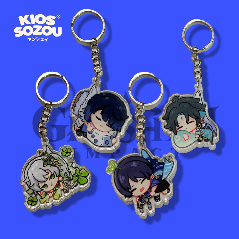 Keychain Acrylic Genshin Impact (Xiao, Nahida, Yelan, Scara)