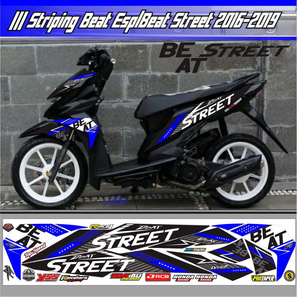 STRIPING VARIASI MOTOR HONDA BEAT STREET / STIKER BEAT ESP SPORTY