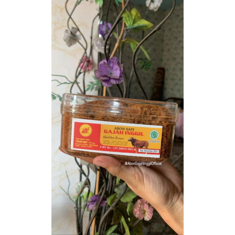 

Abon sapi gajah inggil asli boyolali kemasan toples 250gr MANIS
