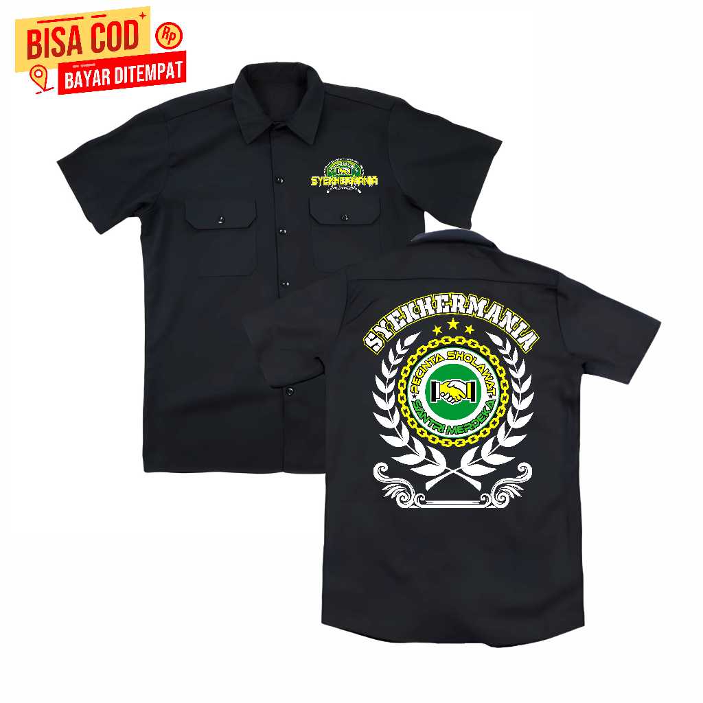 KEMEJA DISTRO PDH SYEKHERMANIA PENIKMAT SHOLAWATAN NEW PRIA WANITA