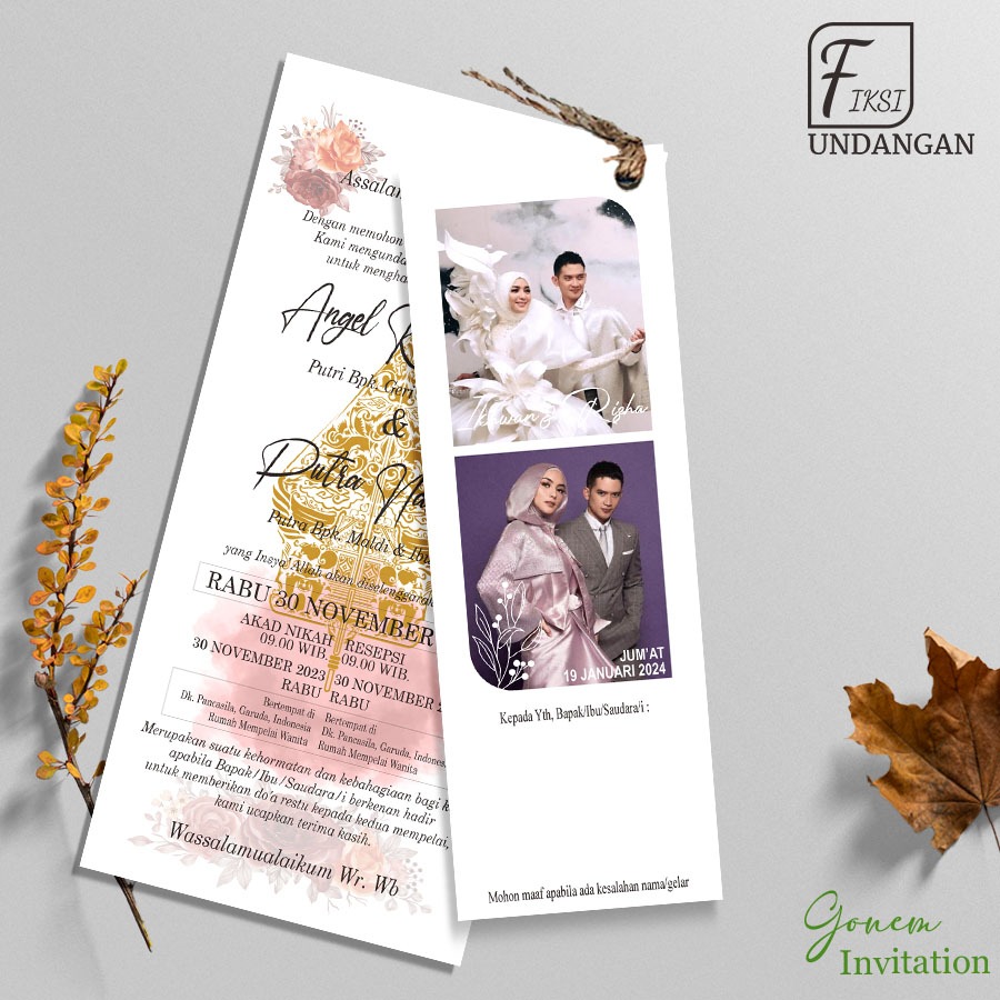UNDANGAN PERNIKAHAN HANGTAG RUSTIC SIMPLE MURAH - RUSTIC INVITATION