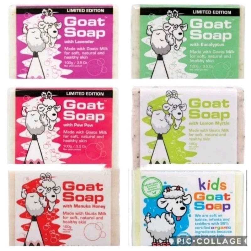 Sabun Susu Kambing Goat Soap Australia Original 100g Argan Oil Lavender Eucalyptus Manuka Honey Paw 