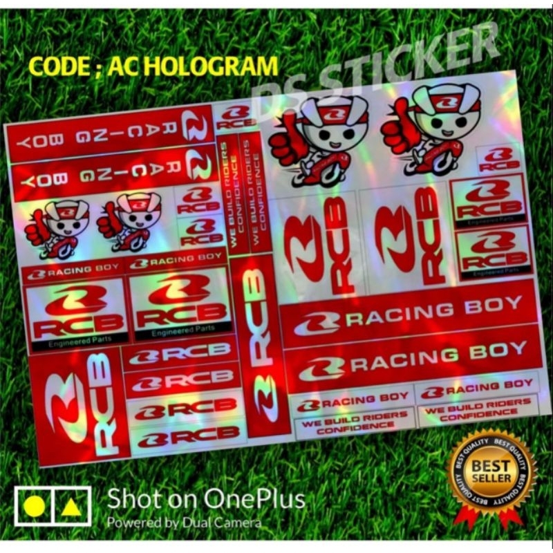 Sticker Pack Stiker Racing Variasi RCB RacingBoy Sponsor Hologram / Vinyl OS STIKER
