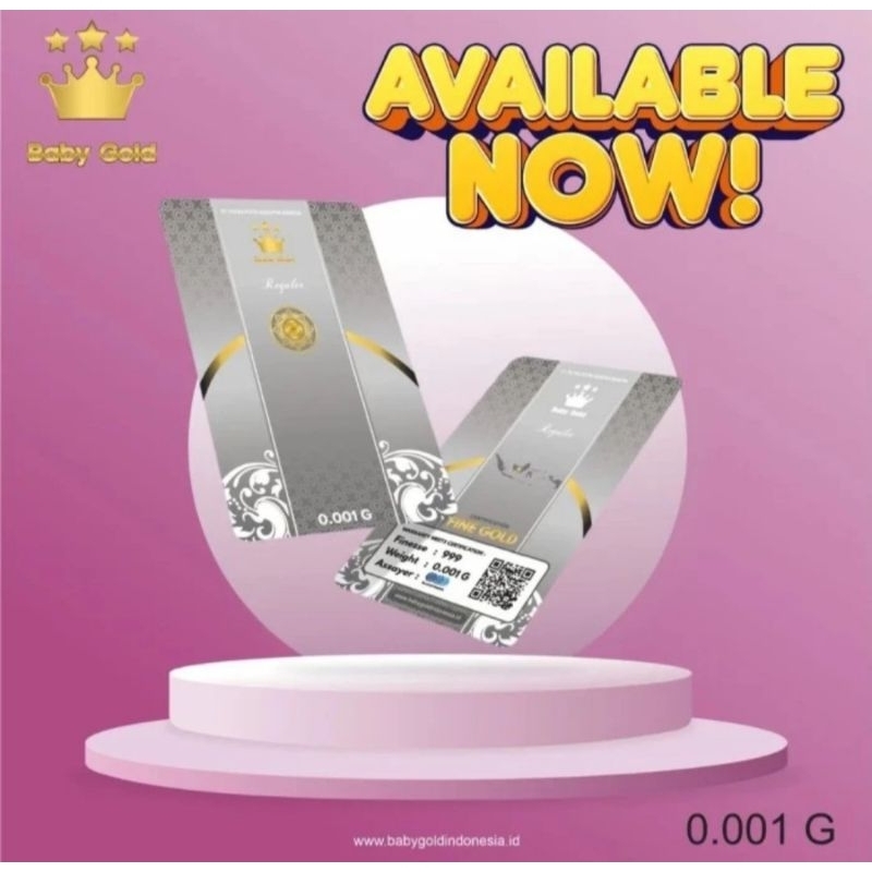 Logam Mulia Emas Baby Gold 0,001 Gram Reguler